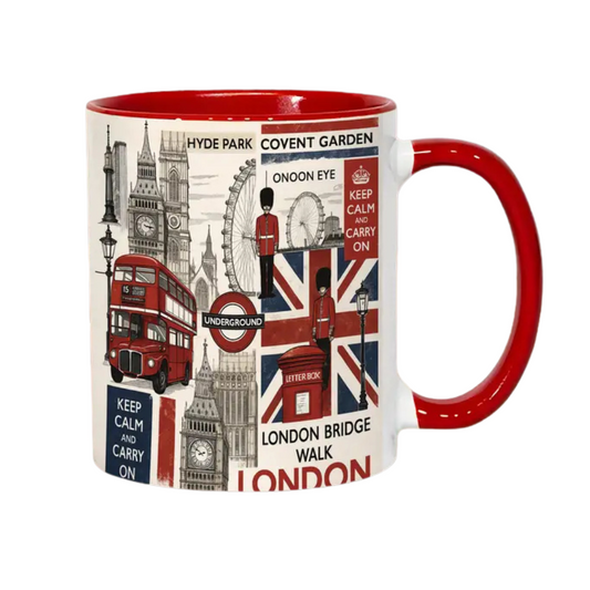 British-Style Double-Layer Coffee Mug
